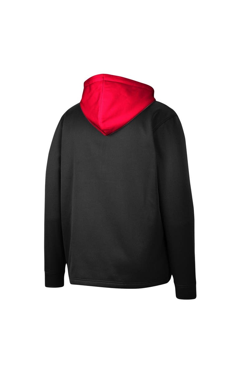 COLOSSEUM Men's Colosseum Black Rutgers Scarlet Knights Luge 3.0 Quarter-Zip Hoodie, Alternate, color,