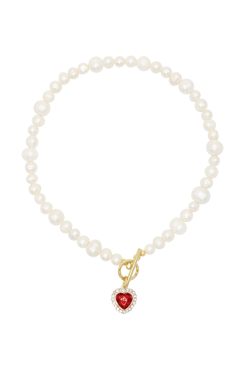 Heart Pearl Necklace