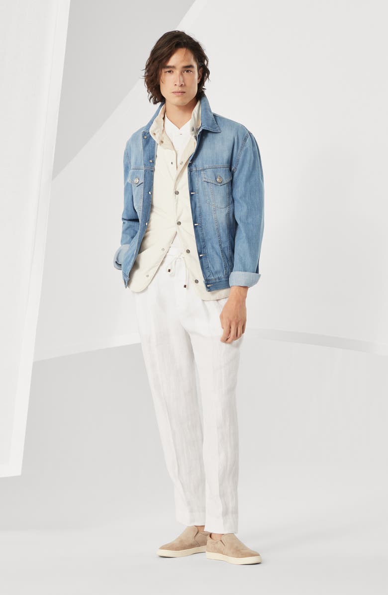 Brunello Cucinelli Denim four-pocket jacket, Alternate, color, 