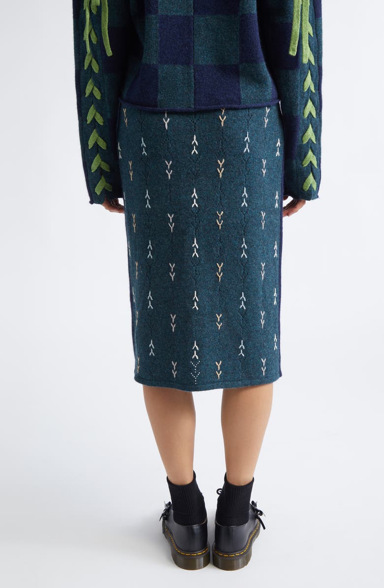 YanYan Daisy Lambswool Sweater Skirt, Alternate, color, Navy