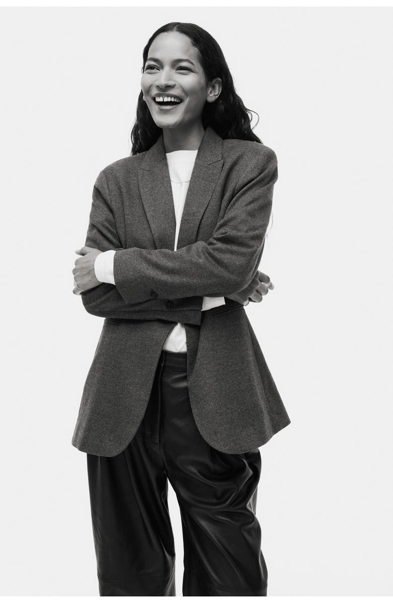 H&M Single-breasted Blazer, Alternate, color, Dark Gray