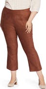 NYDJ Pull-On Ankle Slim Bootcut Faux Suede Pants