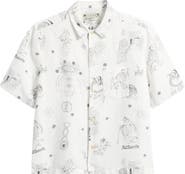 AllSaints Terra Print Short Sleeve Button-Up Shirt