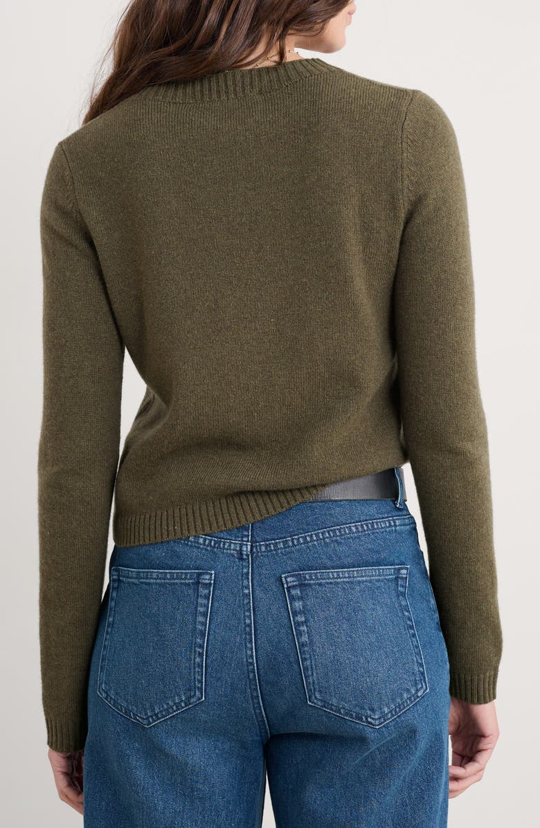 Seasalt Cornwall Tern Tide Merino Wool Blend Cardigan, Alternate, color, Knit Melange Rich Olive