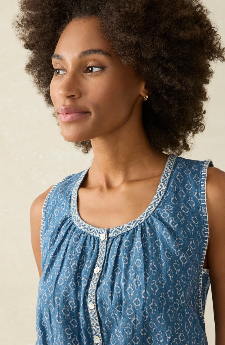 Faherty Isla Denim Crop Tank, Alternate, color,