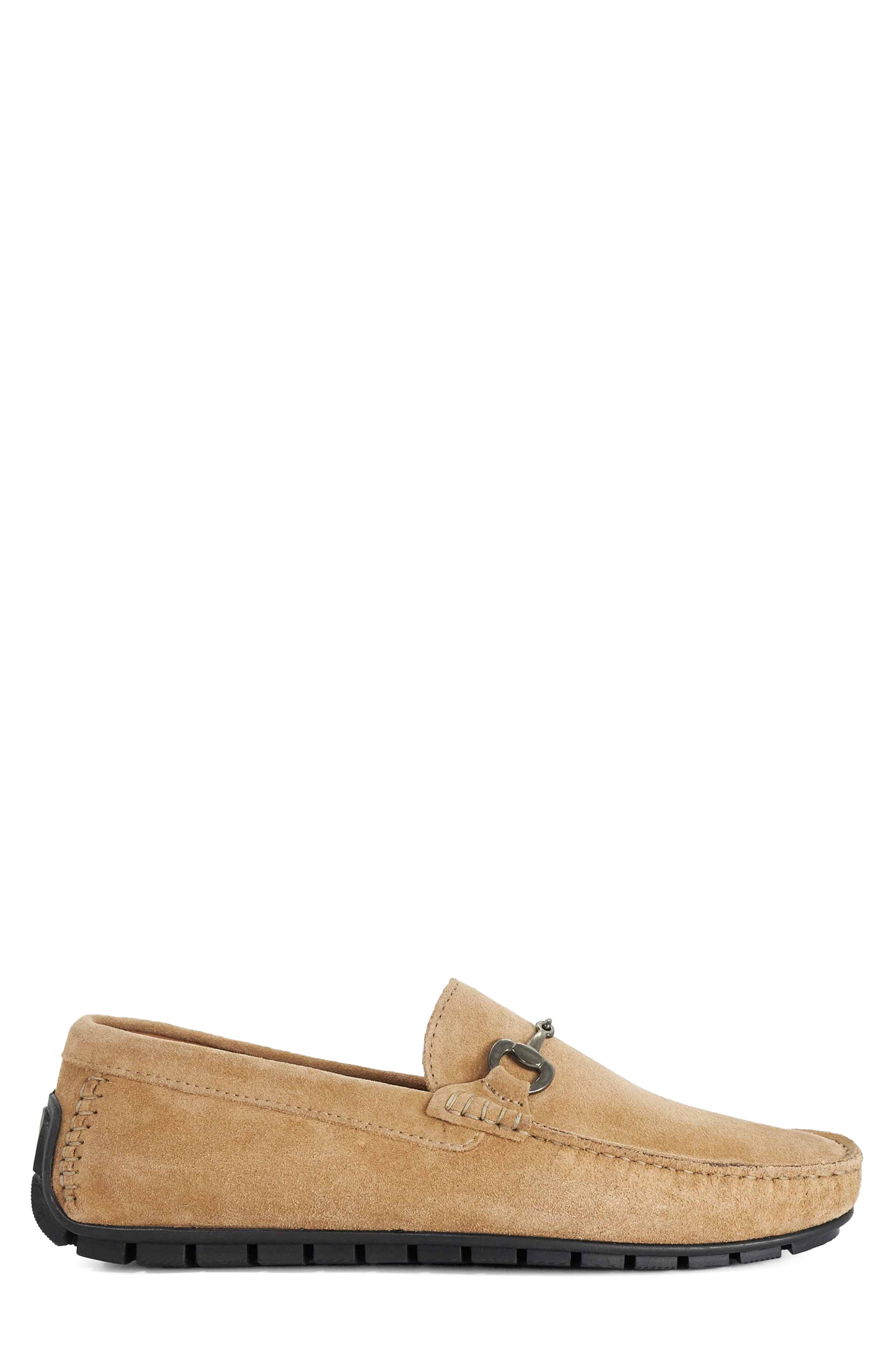 Dune London Brackon Leather Bit Loafer, Alternate, color, Taupe/ Suede