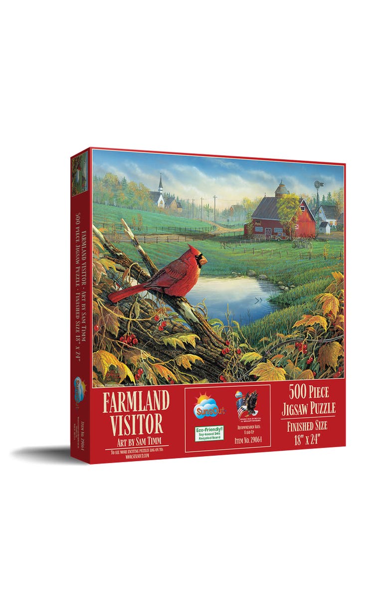 Sunsout Farmland Visitor 500 piece Jigsaw Puzzle for Adults, Main, color, Multicolor