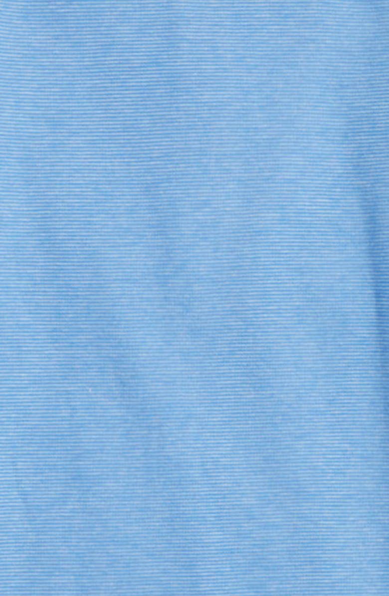 vineyard vines Kids' Saltwater Stripe Quarter Zip Sweatshirt, Alternate, color, Tide Blue