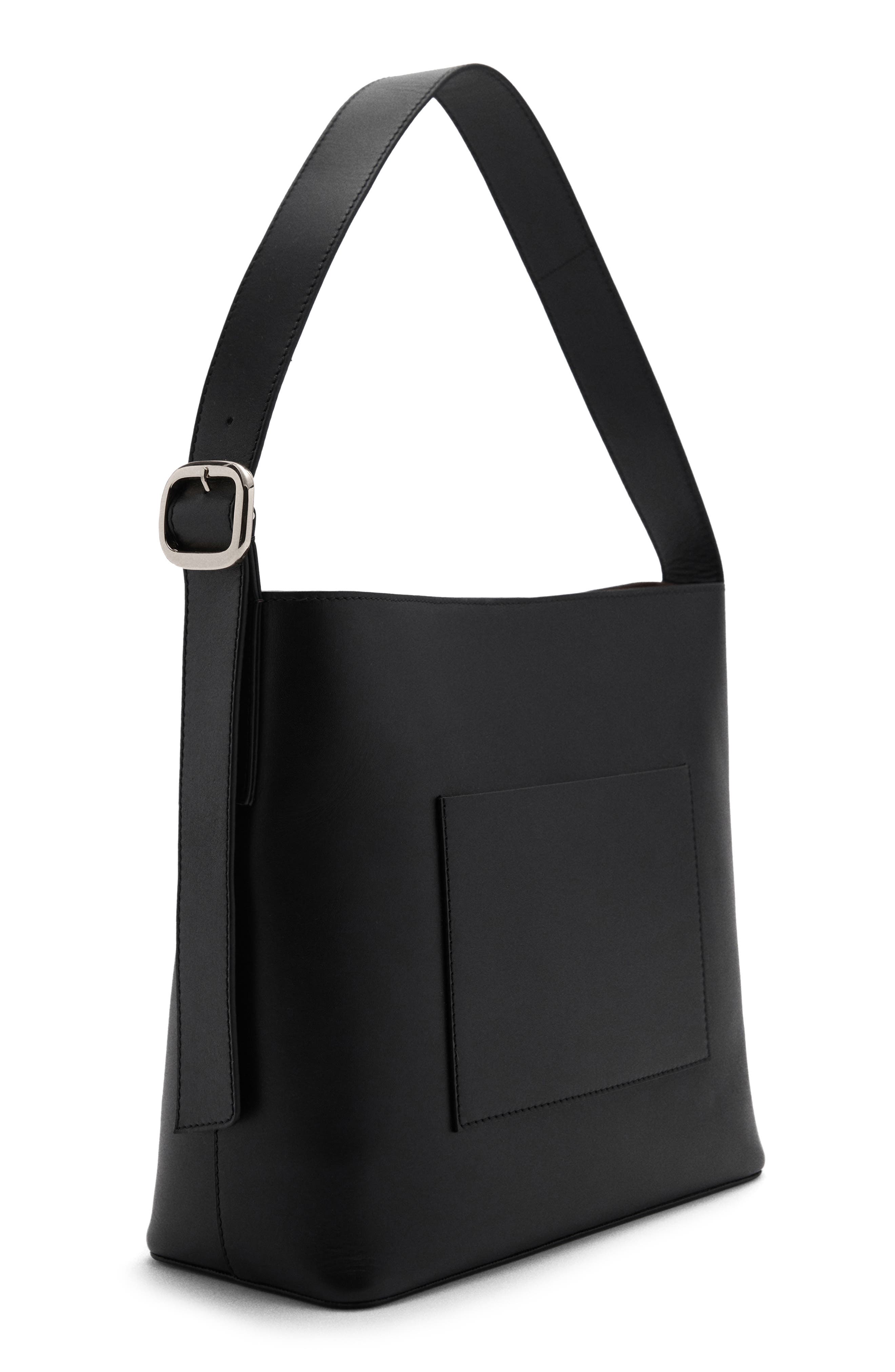 MANGO Leather Shopper Tote, Alternate, color, 