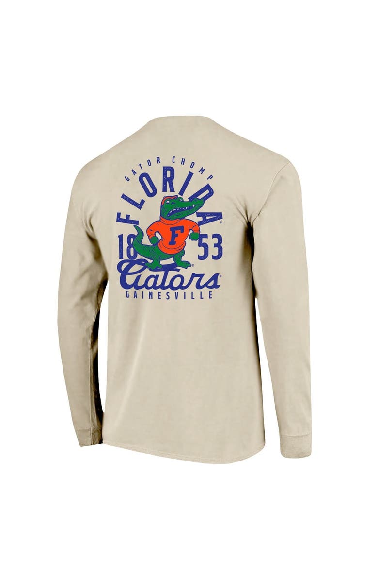 IMAGE ONE Men's Natural Florida Gators Comfort Colors Mascot Overlay Long Sleeve T-Shirt, Alternate, color, Natural