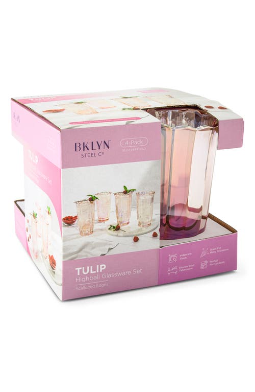 CORE HOME CORE HOME TULIP SET OF 4 HIGHBALL GLASSES 