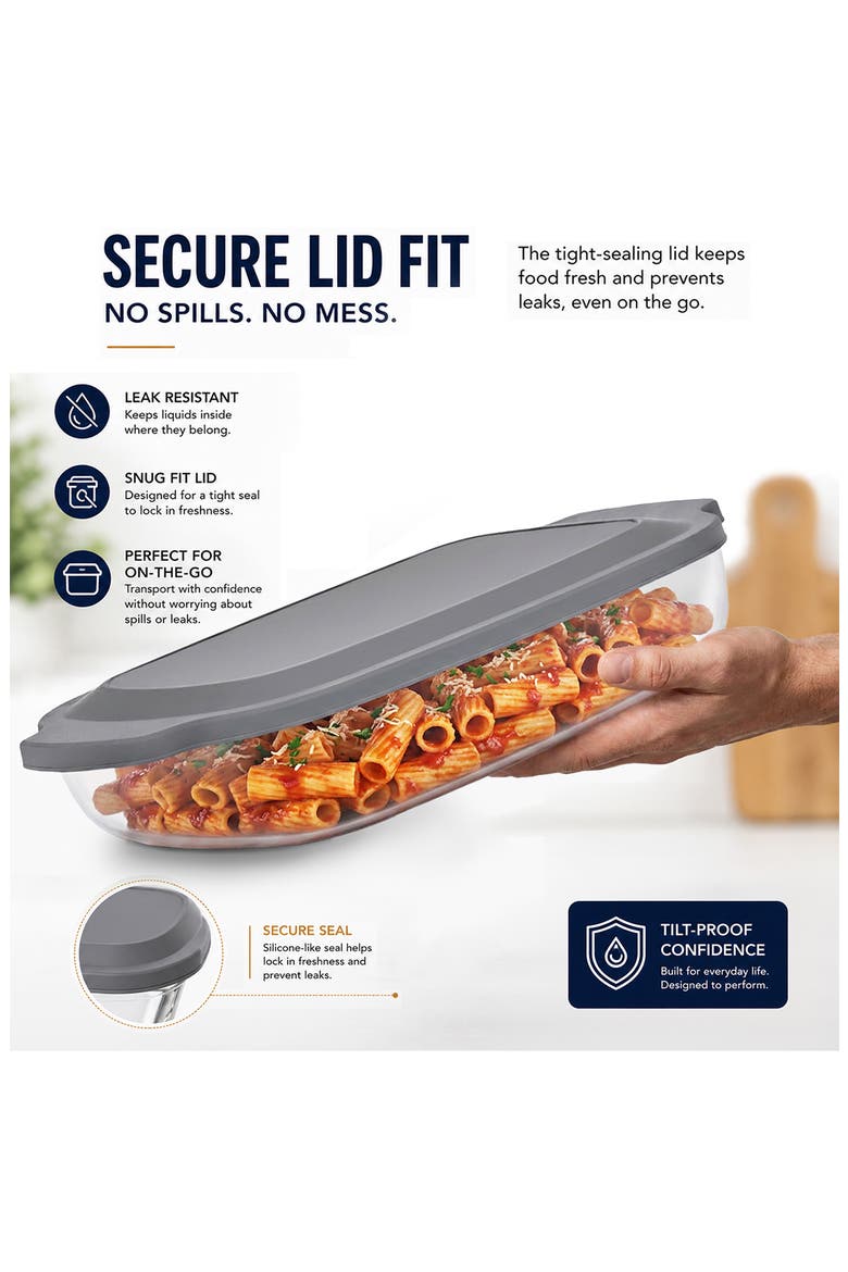 Rectangular Glass Baking Dish with Lid, Alternate, color, NO COLOR