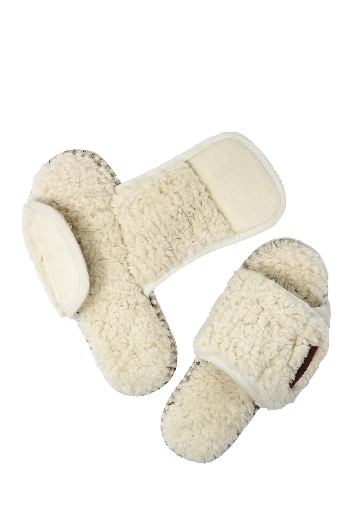 GAAHUU Berber Adjustable Faux Fur Scuff Slipper, Alternate, color, 