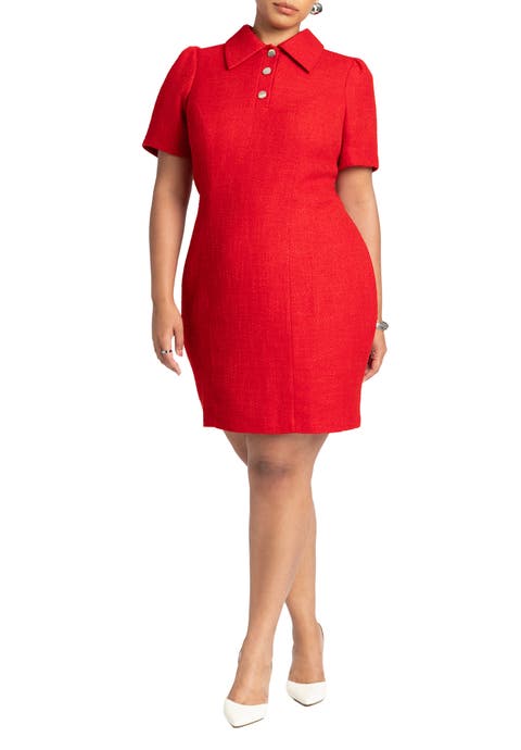 Tweed Mini Shirt Dress (Plus Available)