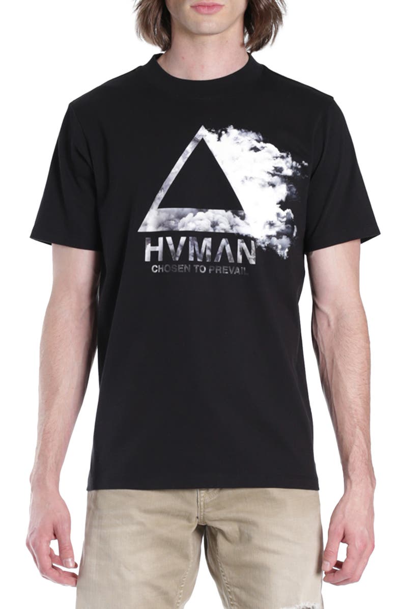 HVMAN Cloud Triangle Cotton Graphic Tee, Main, color,