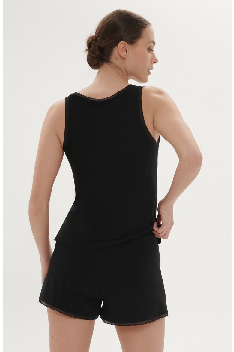 Aurore Pajama Top, Alternate, color, BLACK
