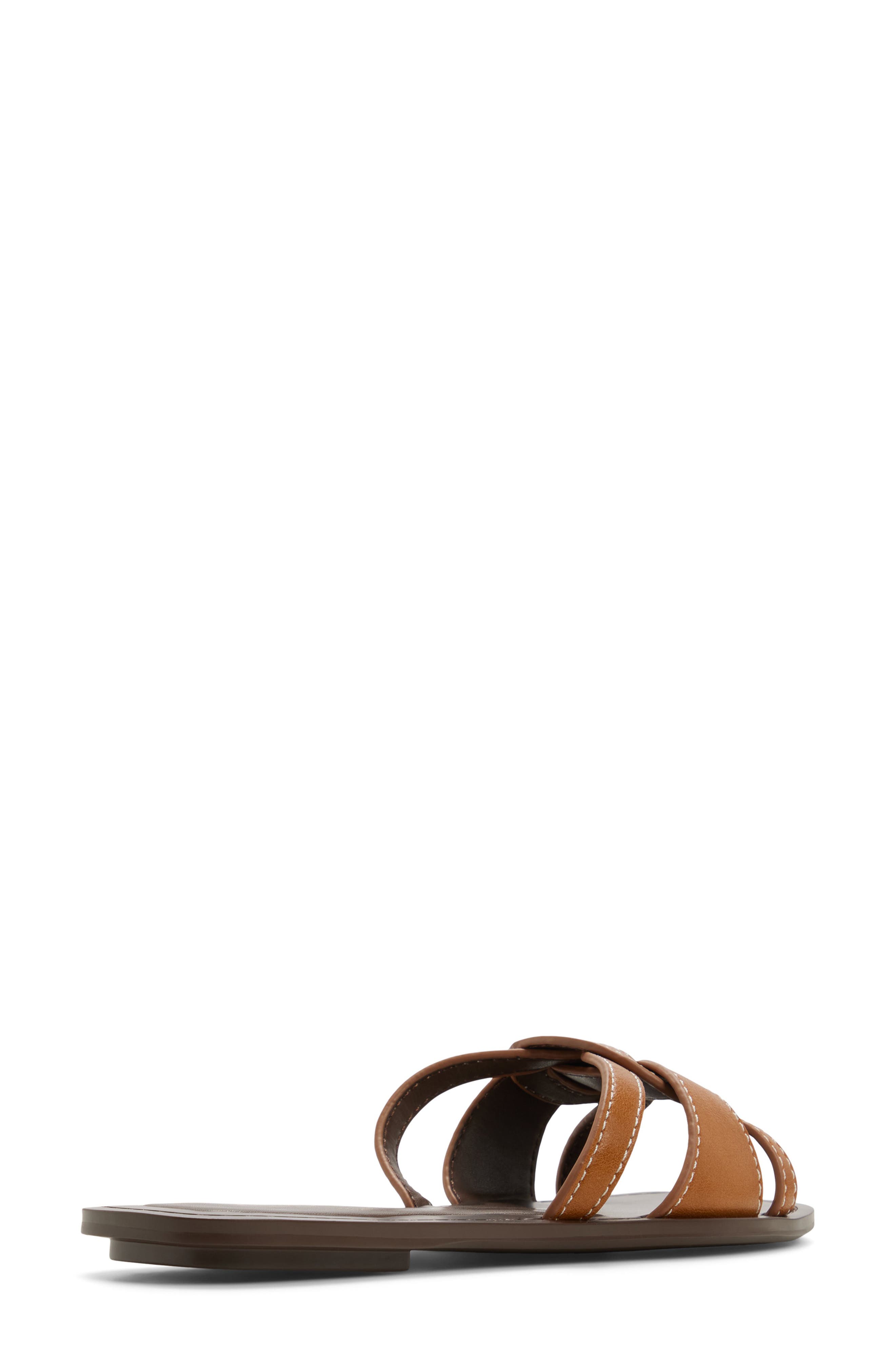 Rosmary Slide Sandal, Alternate, color, COGNAC