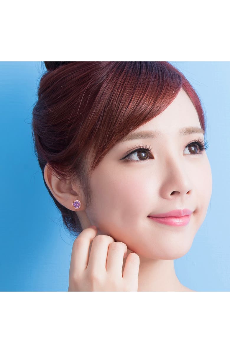 Julianna B. Amethyst Stud Earrings 14k, Alternate, color, Amethyst