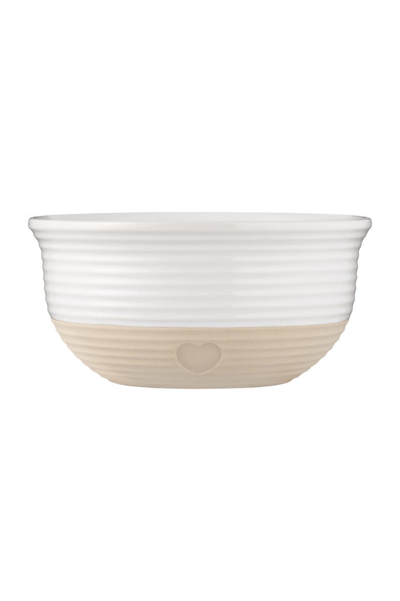Rustic Charm Mixing Bowl, 10.2" Stoneware Mixing Bowl, Main, color, Beige