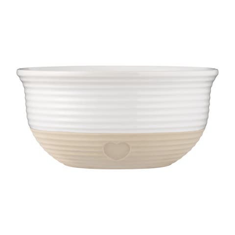 Rustic Charm Mixing Bowl, 10.2" Stoneware Mixing Bowl
