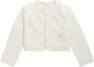 LoveShackFancy Kids' Mini Junetta Lace Crop Jacket