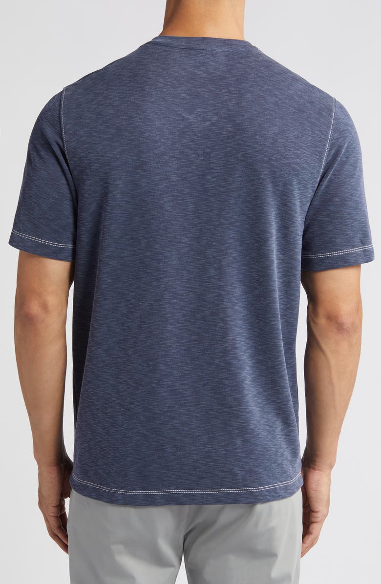 Johnston & Murphy Vintage Slub V-Neck T-Shirt, Alternate, color, Navy