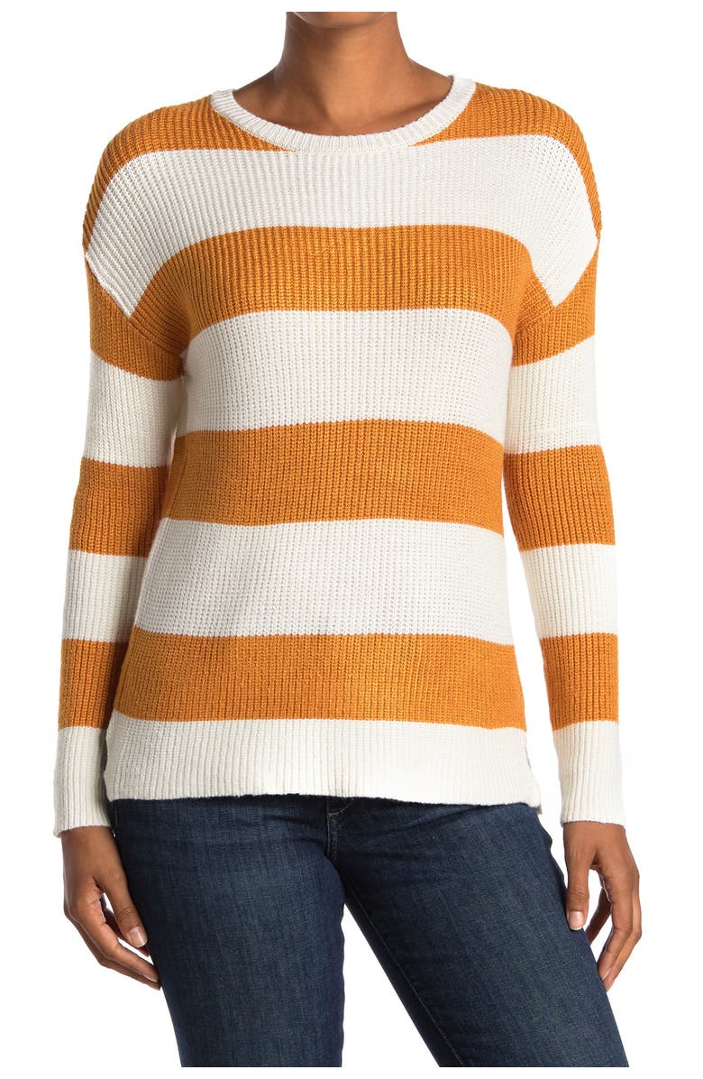 FOR THE REPUBLIC Long Sleeve Crew Neck Striped Sweater, Main, color,