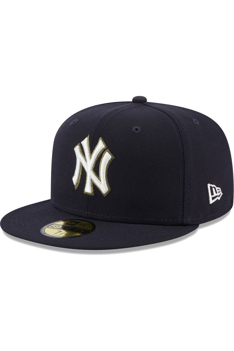 Men's New Era Navy New York Yankees 100th Anniversary Spring Training Botanical 59FIFTY Fitted Hat, Alternate, color, Navy