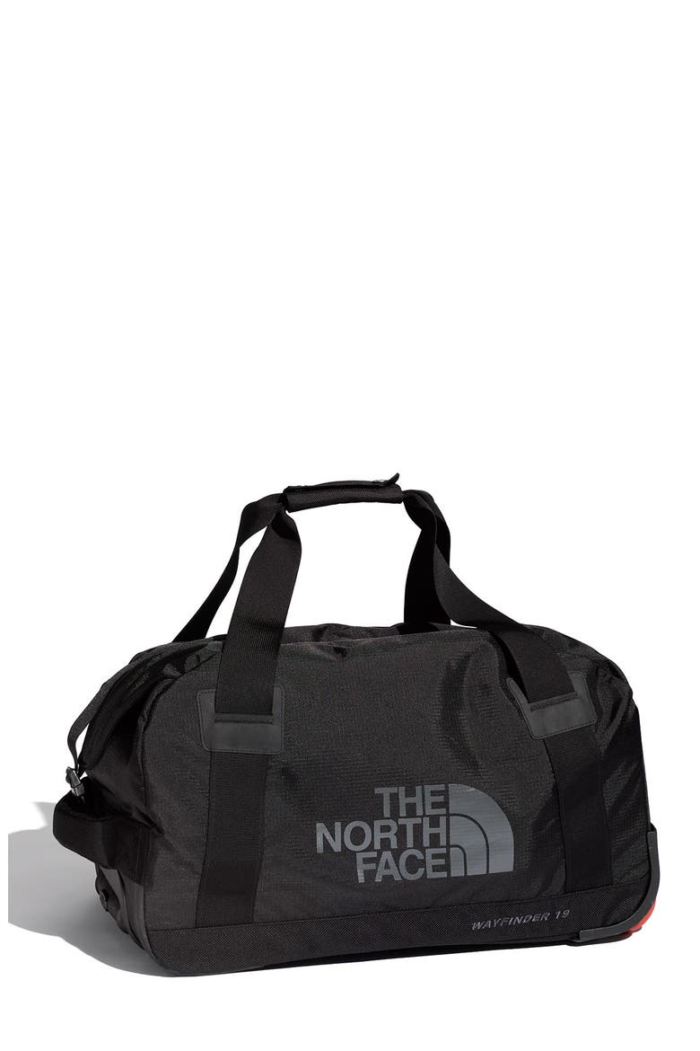 'Wayfinder' Carry-On Wheeled Duffel Bag, Main, color, TNF BLACK