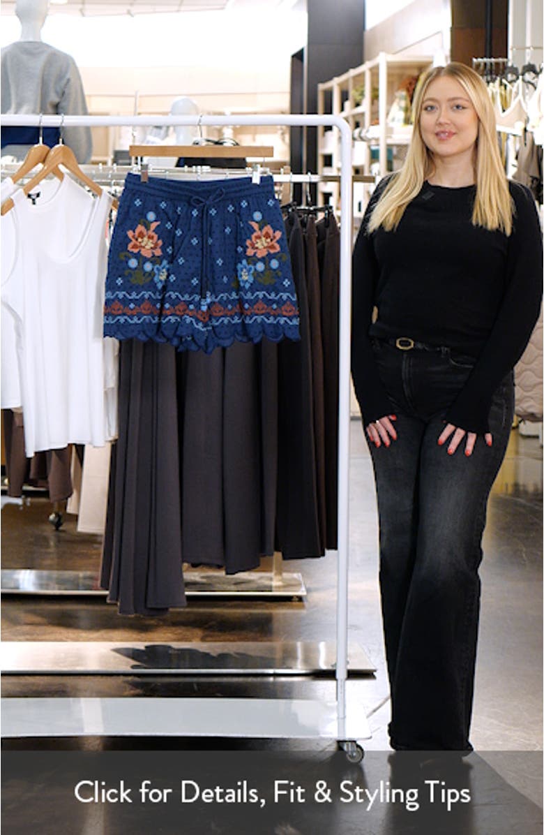 Stitched Garden Cover-Up Shorts, sales video thumbnail