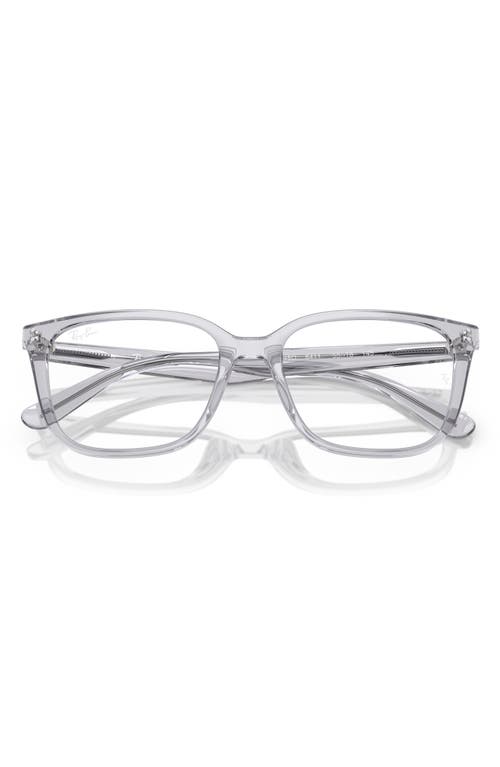 Ray Ban Ray-ban 55mm Square Optical Glasses In Grey
