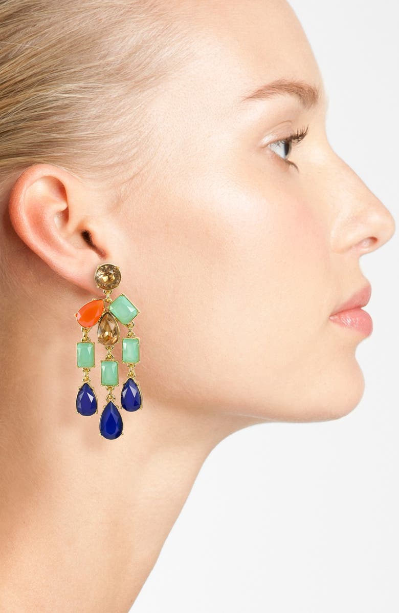 Kate Spade New York 'riviera garden' stone chandelier earrings, Alternate, color, 
