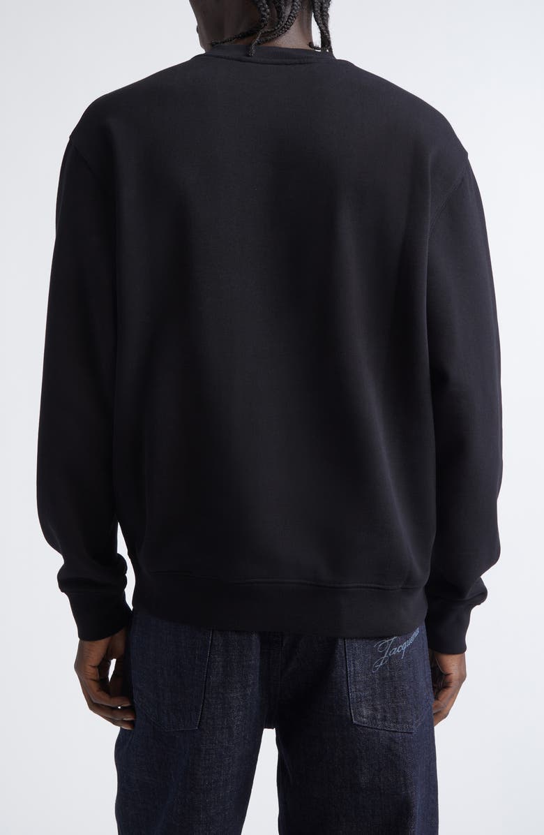 Jacquemus Le Sweatshirt Gros Grain Sweatshirt, Alternate, color, Black