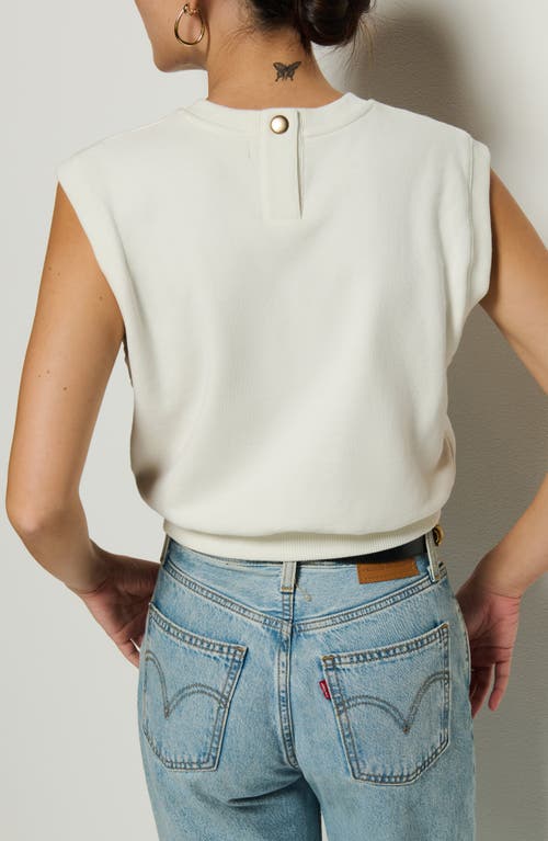 Nation Ltd Billie Sleeveless Sweatshirt In Porcelain