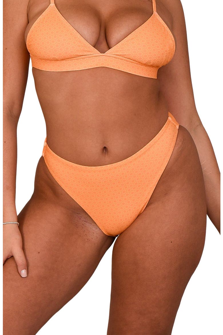 Tangerine Squeeze Mile High Bikini Bottoms, Alternate, color, Orange