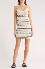 Abound Stripe Open Knit Minidress