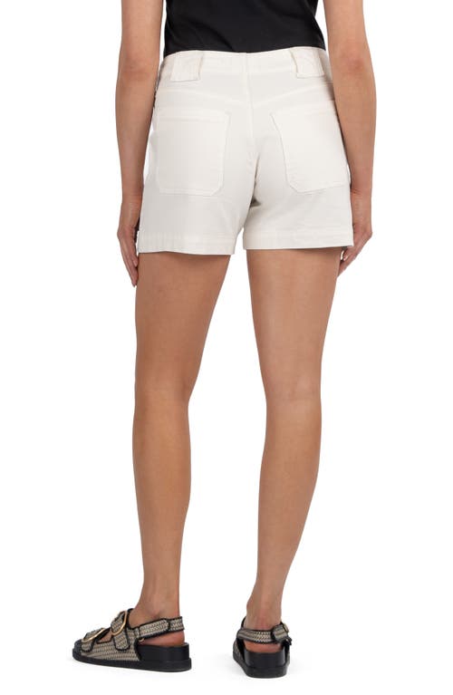 Kut From The Kloth Jane High Waist Denim Shorts In Ecru