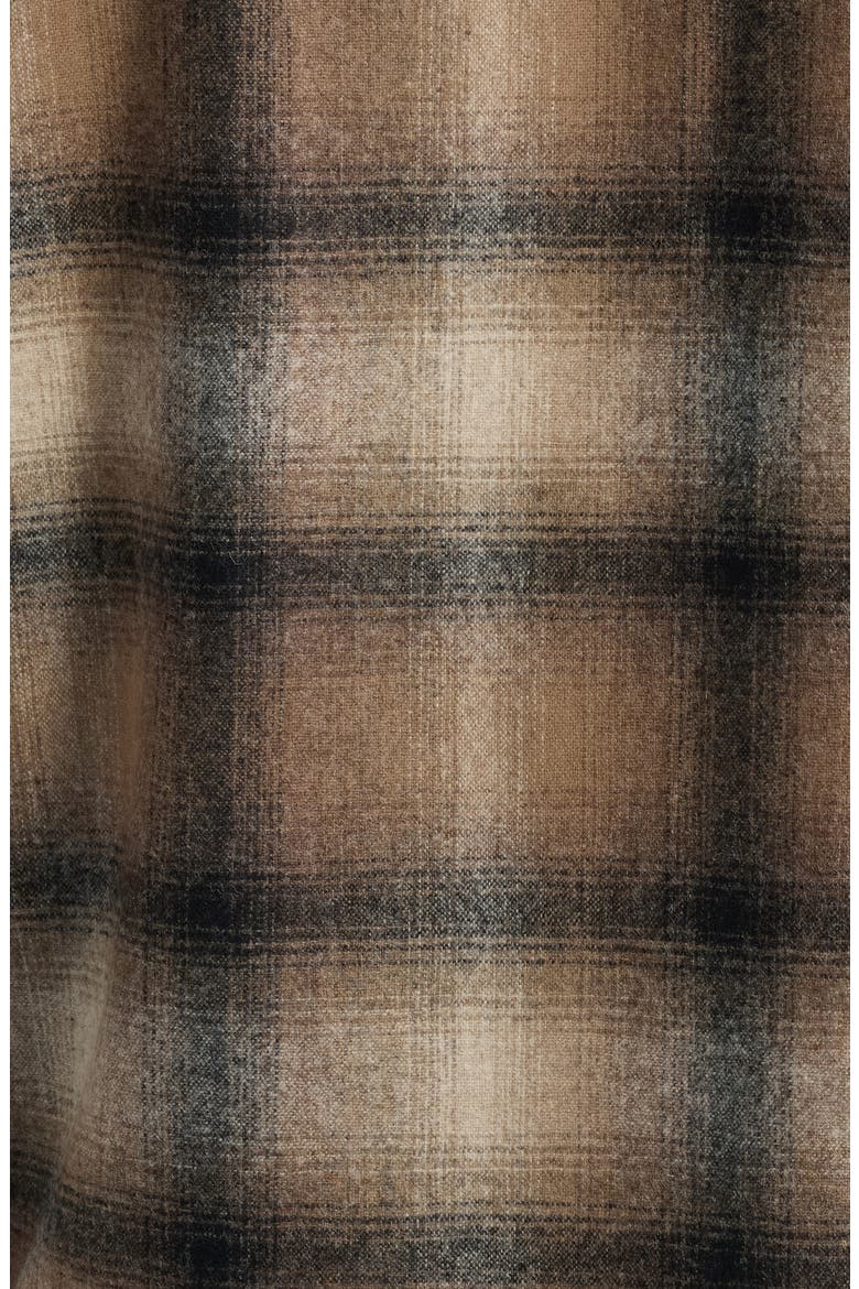 Canyon Plaid Wool Snap-Up Shirt, Alternate, color, TAN/ TAUPE OMBRE