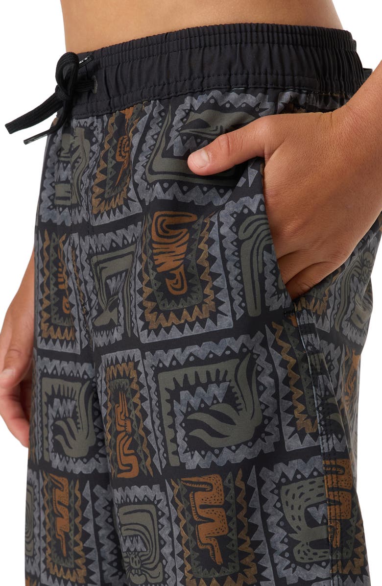 O'Neill Kids' Hermosa Swim Trunks, Alternate, color, Black