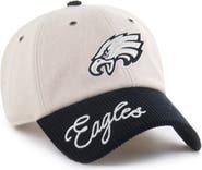 '47 Women's '47 Natural/Black Philadelphia Eagles Rope Script Clean Up Adjustable Hat
