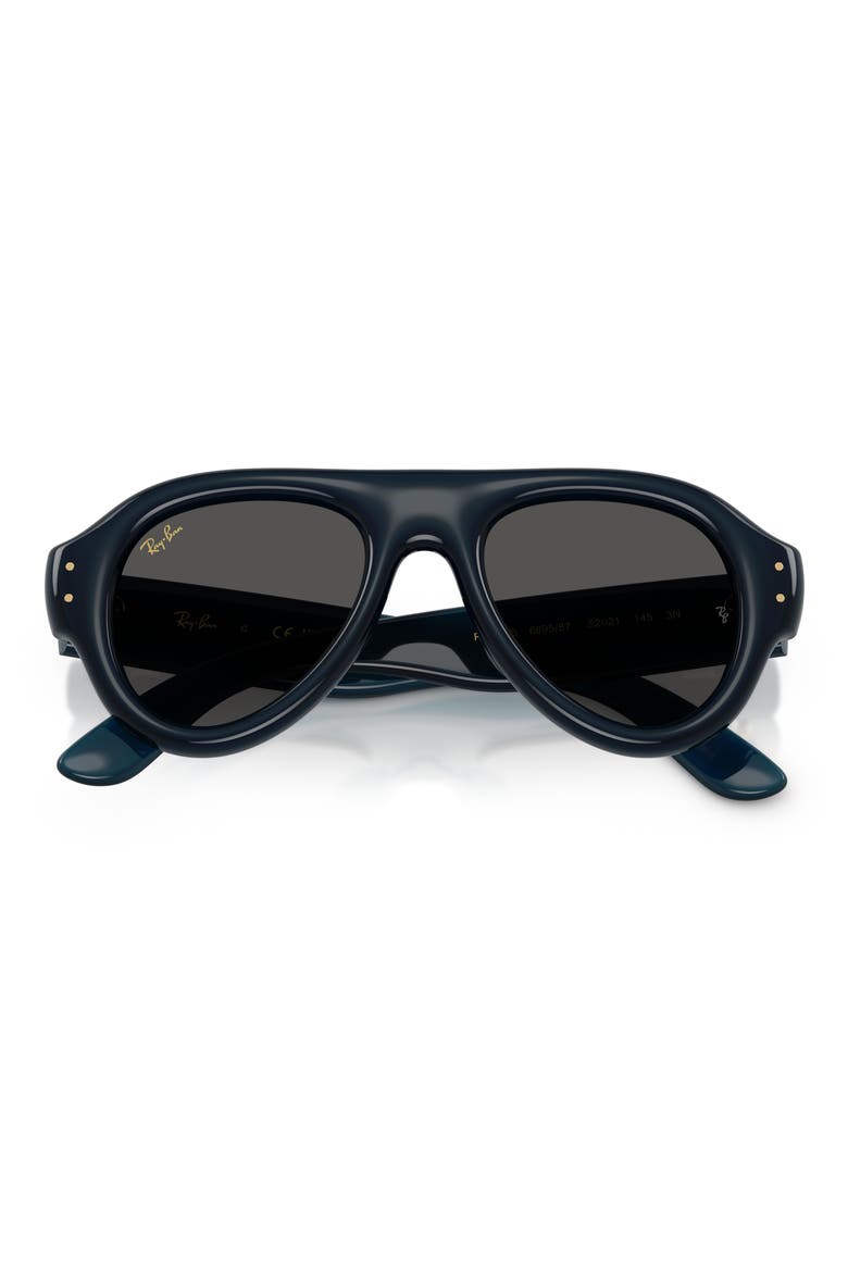 A$AP Rocky 52mm Pilot Puffer Sunglasses, Alternate, color, TRANSPARENT BLUE / DARK GREY