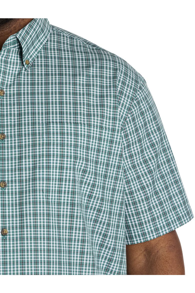 Big & Tall Easy-Care Medium Plaid Sport Shirt V4, Alternate, color, GREEN MULTI