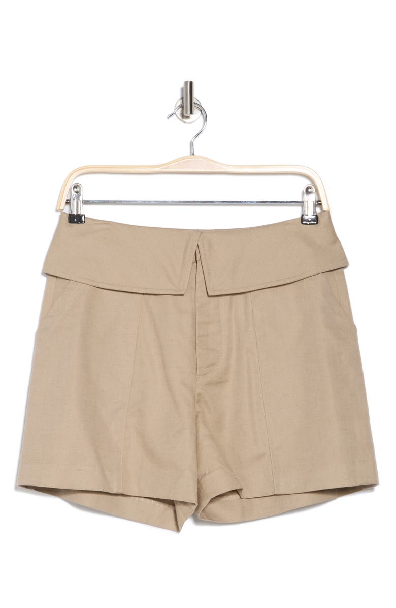 FRAME Foldover Shorts, Alternate, color, Mushroom