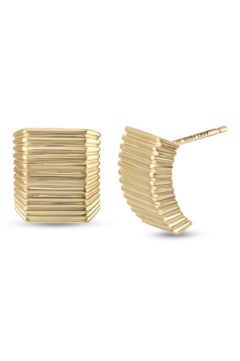 14K Gold Stud Earrings, Main, color, 14KY