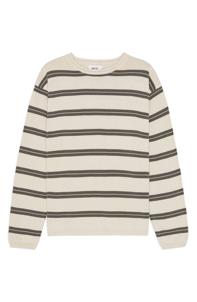 NN07 Sailor 60019 Organic Cotton Crewneck Sweater, Alternate, color, Ivory