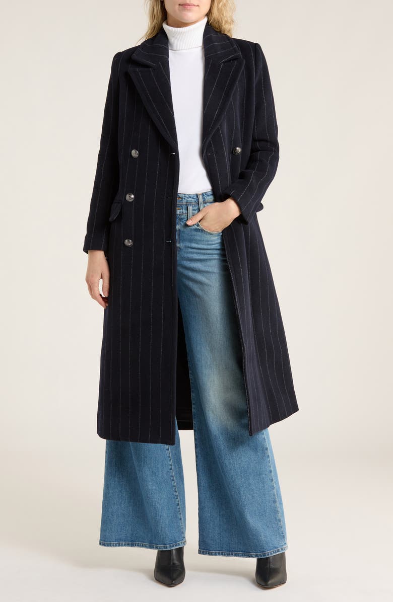 L'AGENCE Olina Belted Long Coat, Alternate, color,