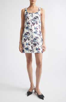 Tillie Floral Genzianella Sateen Minidress