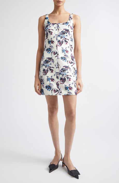 Tillie Floral Genzianella Sateen Minidress