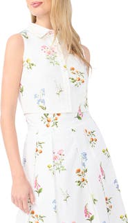 Ted Baker York Floral Button-Up Crop Top