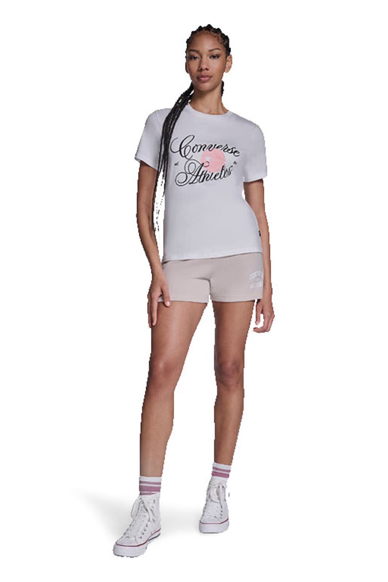 Athletics Script T-Shirt, Alternate, color, WHITE 10A